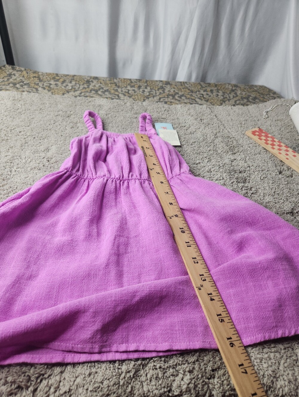 Toddler Girls' Gauze Dress - Cat & Jack Neon Purple 3T - Picture 10 of 11
